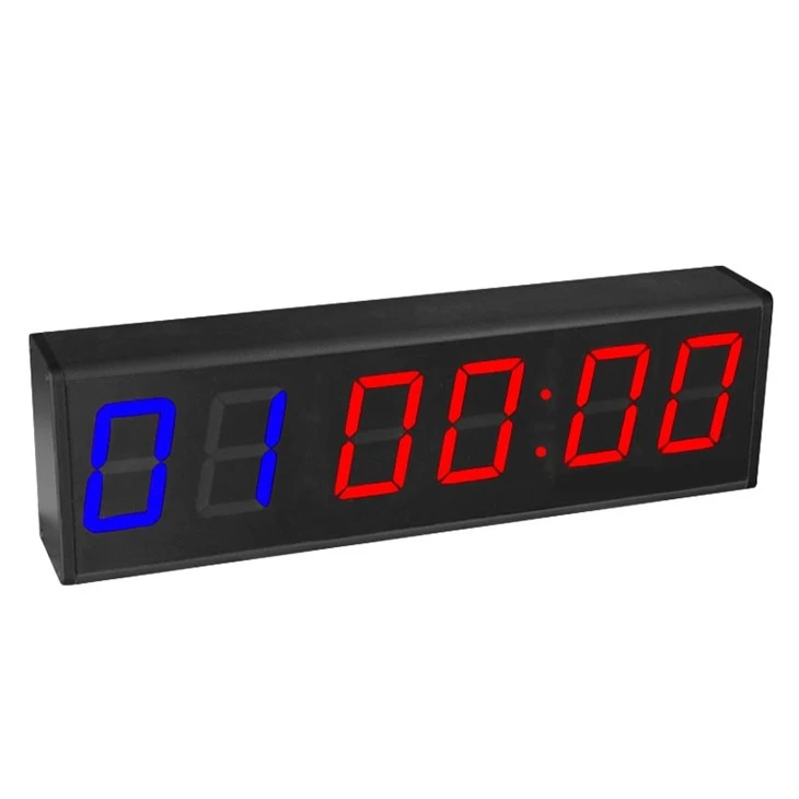 Blue and red fitness clock